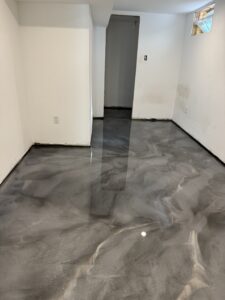 Metallic Epoxy coating in a basement in Hatboro, PA