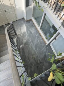 Metallic Epoxy coating in gray tones in a basement in Hatboro, PA(3)